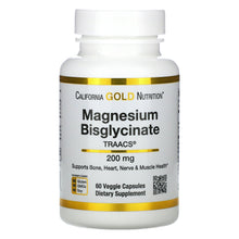 Load image into Gallery viewer, California Gold Nutrition Magnesium Bisglycinate, 60 Veggie Capsules